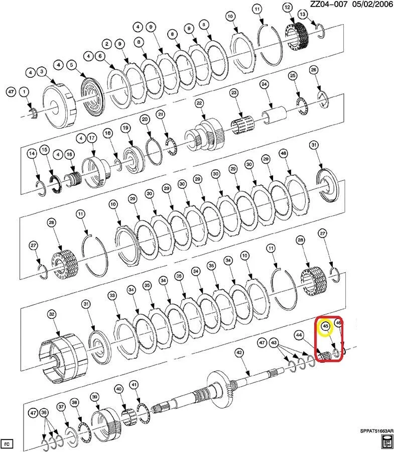 GM 21001996 Transmission Input Turbine Seal - Automatic/CVT image 2
