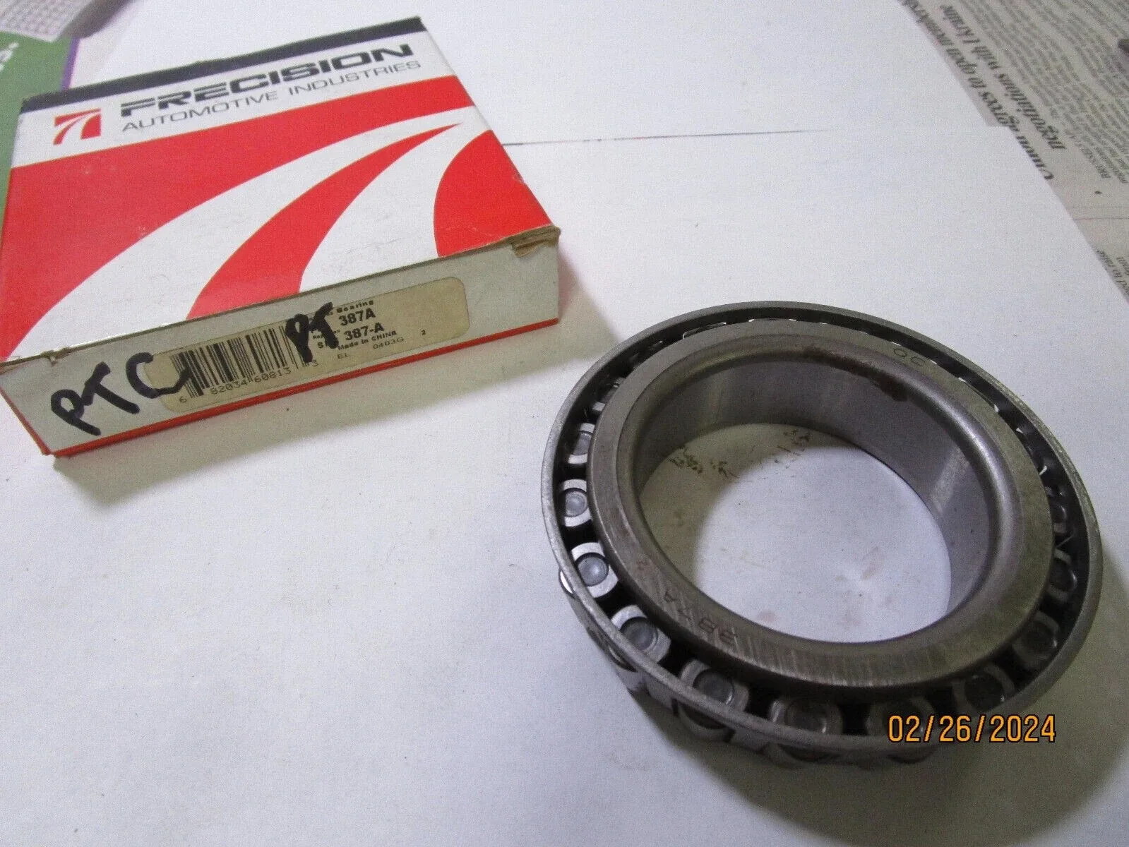 Precision PT387A Axle Differential Bearing