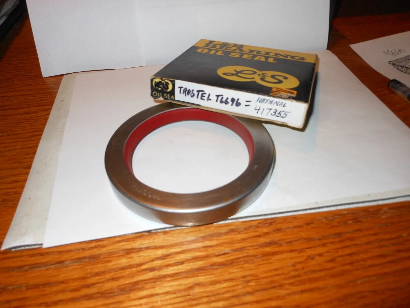 TROSTEL T6696 Oil Seal 3.625" x 4.881" x 0.5" - Made in USA image 2