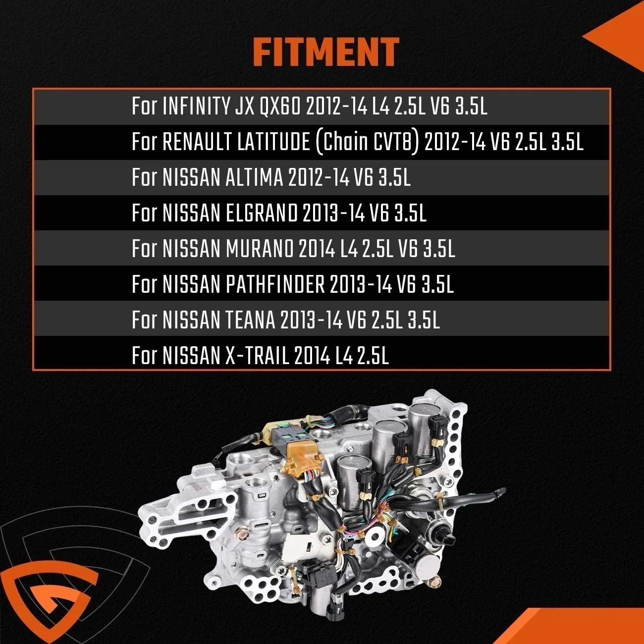 2013-2019 Nissan Pathfinder CVT Valve Body JF017E 31705-29X0C image 3
