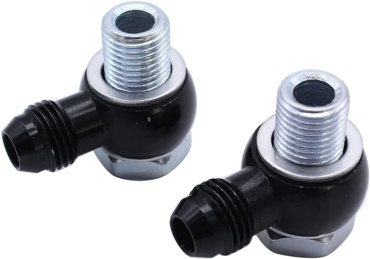 90° 3/8" Banjo Fittings for 4L80E Transmission Oil Cooler - 2PC image 3