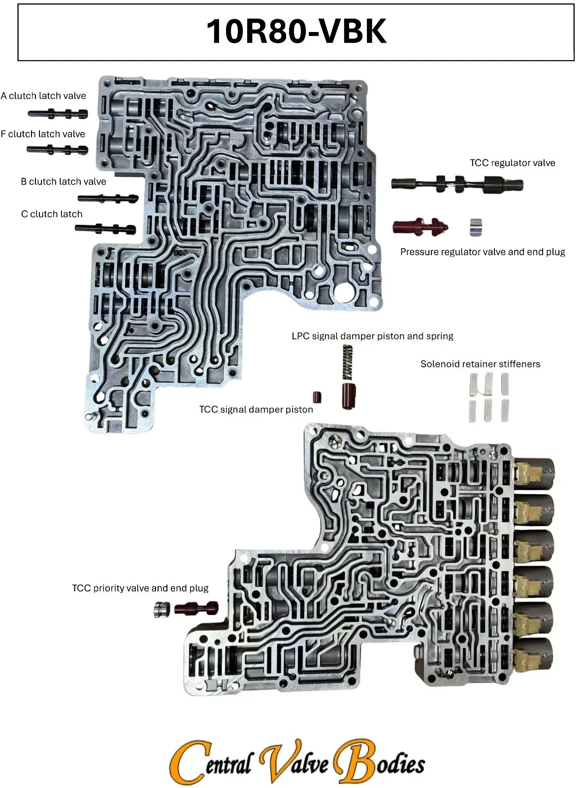 10R80 Valve Body Repair Kit (Drop-In, No Reaming) - 10R80-VBK