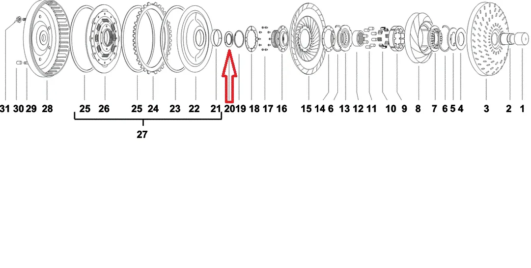 Torque Converter Thrust Bearing for Ford 4R100 (FW-2-6)
