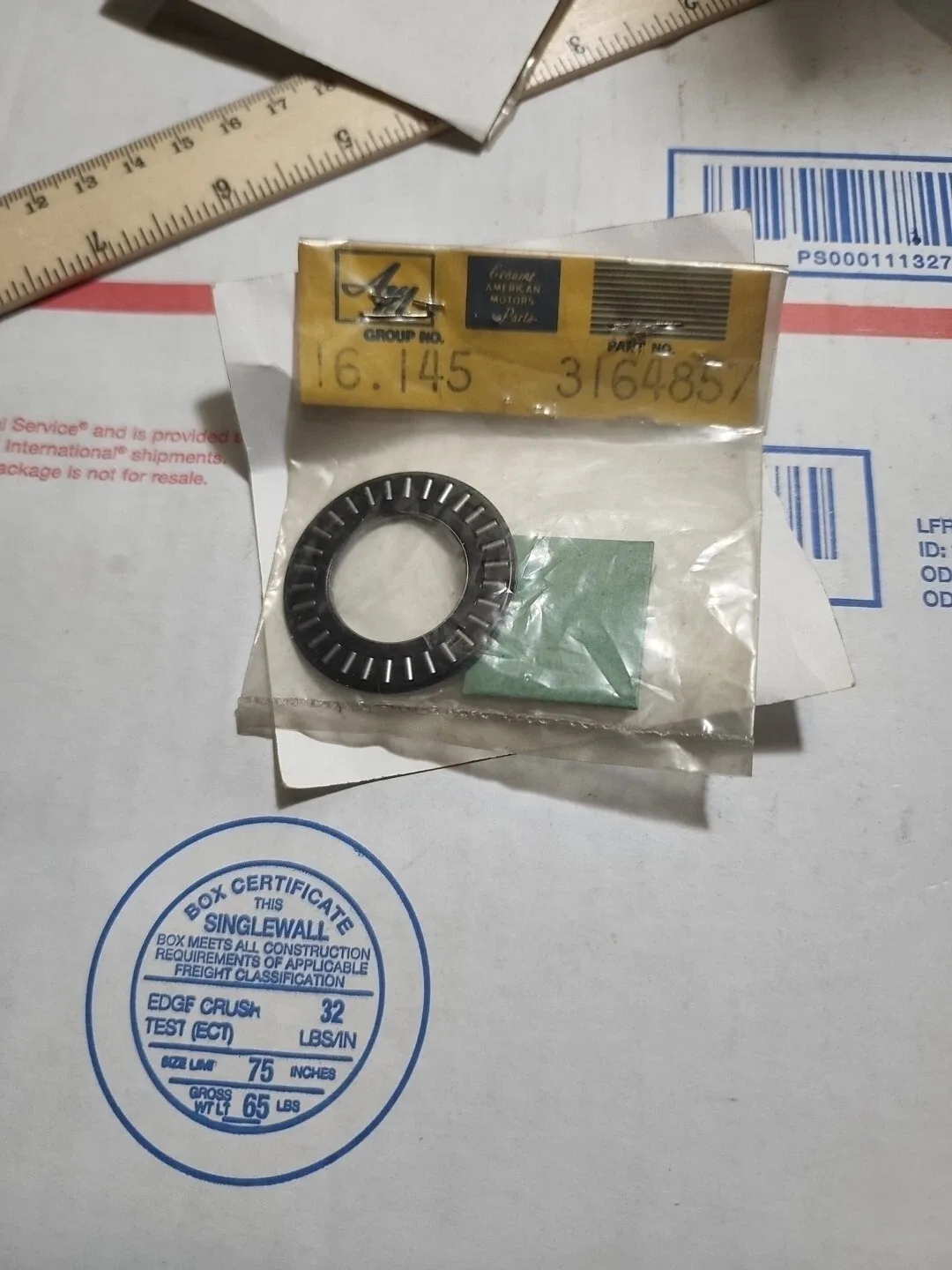 1962-1969 American Motors Automatic Transmission Sun Gear Needle Bearing P/N 3184857