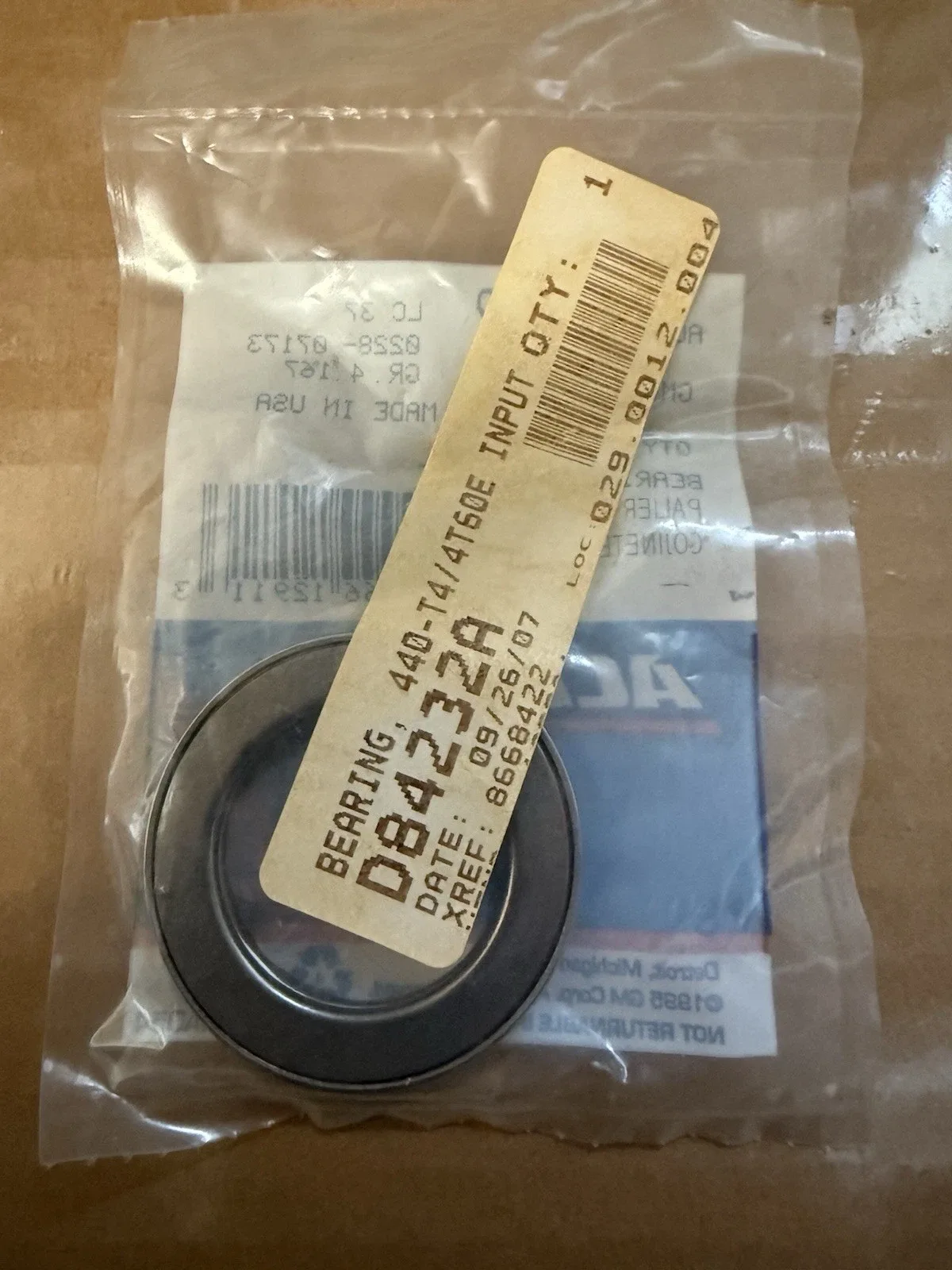 ACDelco D84232A Input Bearing for 4T60 (440-T4) Transmission