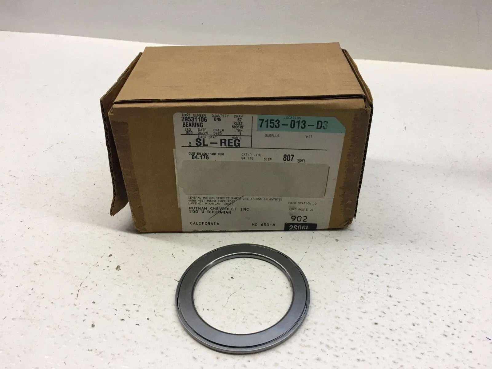 2001-2019 Silverado / Sierra Input Carrier Thrust Bearing GM OEM 29531106