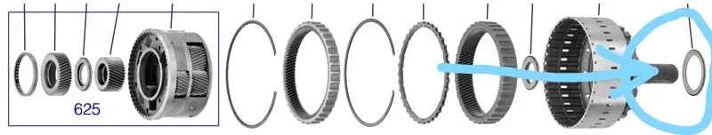 TJS 104268 Rear Thrust/Output Planet Bearing for 6L80 & 6L90