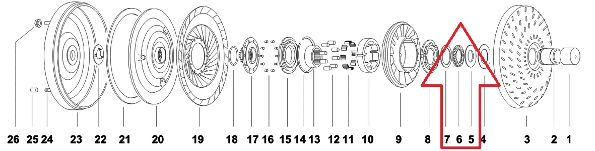 Torque Converter Bearing & Race Kit FW-2BK / FD-N-1K for Volkswagen 010