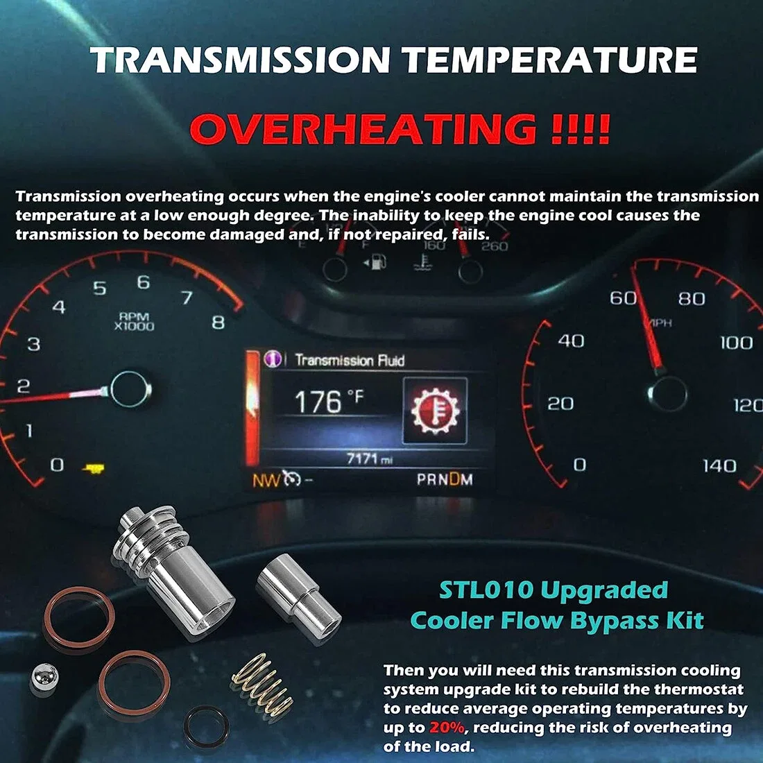 2014-2024 Cadillac/Chevy/GMC Transmission Cooler Flow Bypass Valve Kit STL010 image 2