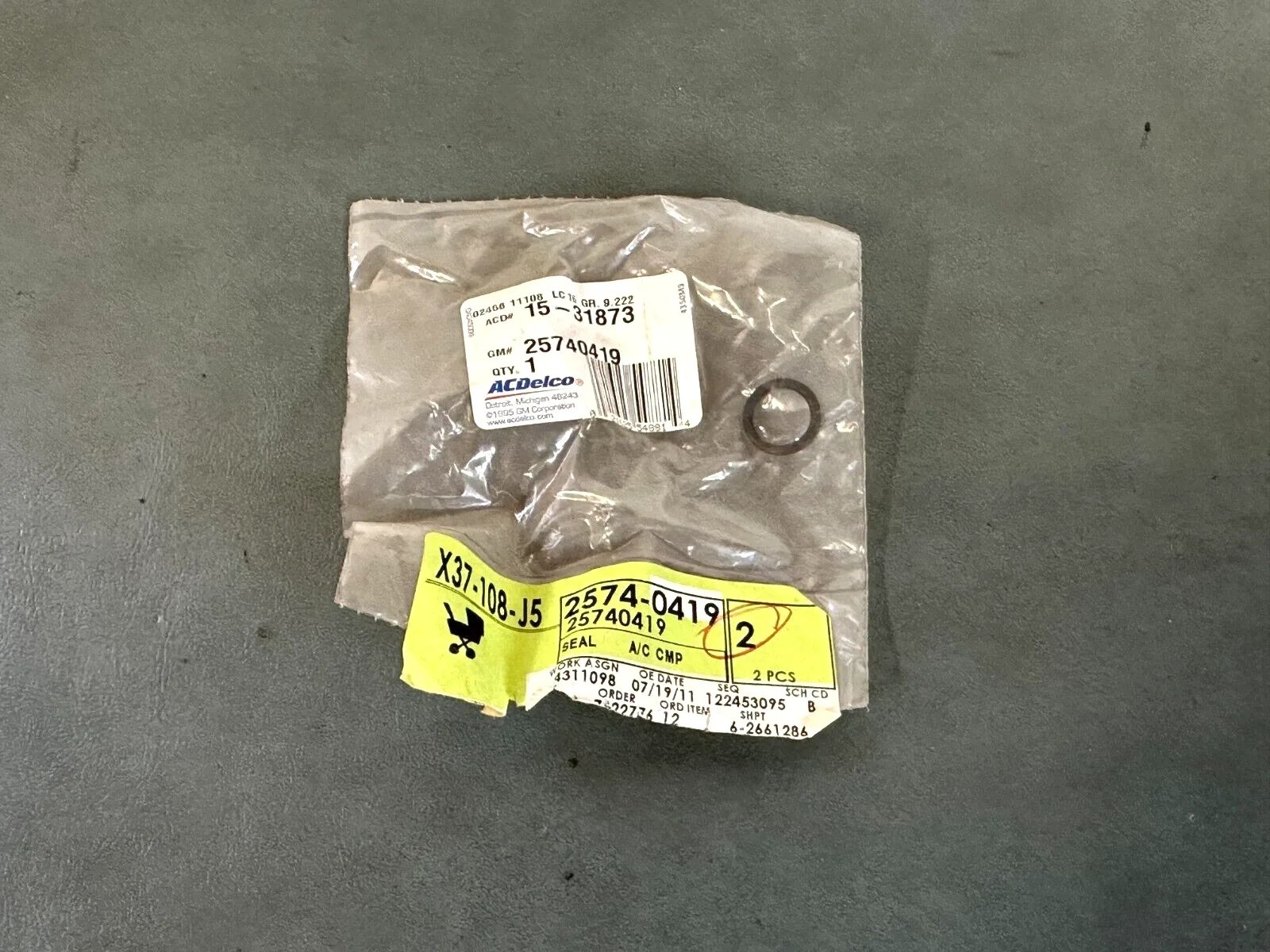 2011-2015 Cadillac CTS-V AC Line O-Ring Seal MPN 25740419