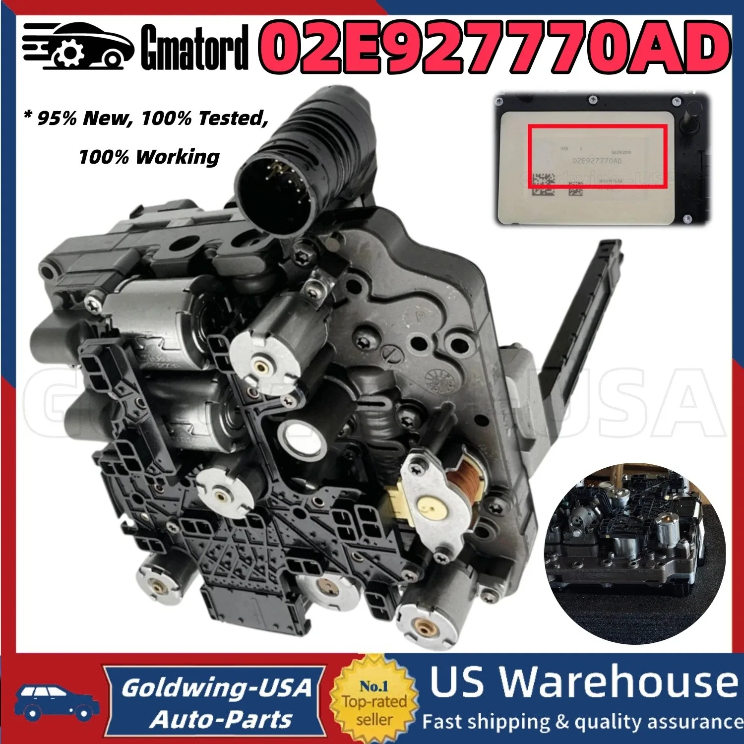 Audi / VW DQ250 6-Speed DSG Mechatronic Valve Body 02E927770AD