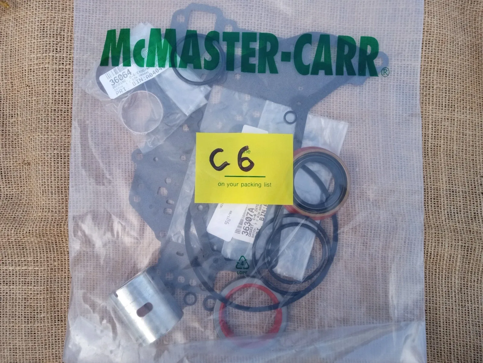 1966-1996 Ford C6 Transmission Front & Rear Seals, Output Bushing Gaskets - Transtec & GFX