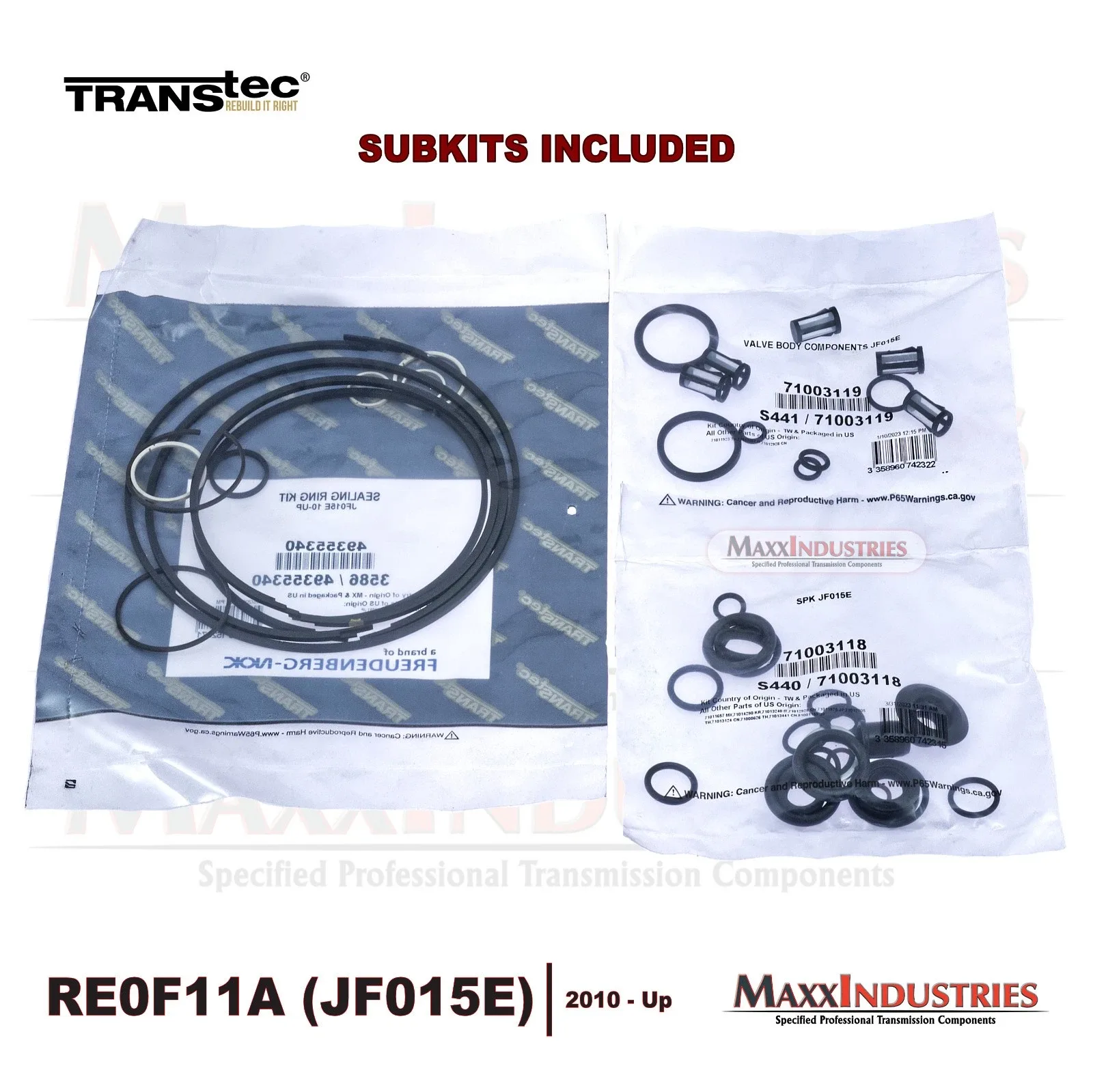 JF015E / RE0F11A CVT Rebuild Kit — TransTec 49354731 image 3