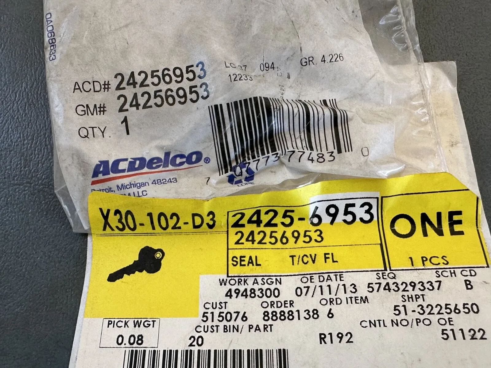 2013-2020 Chevrolet Sonic Torque Converter Seal GM OEM 24256953 image 2