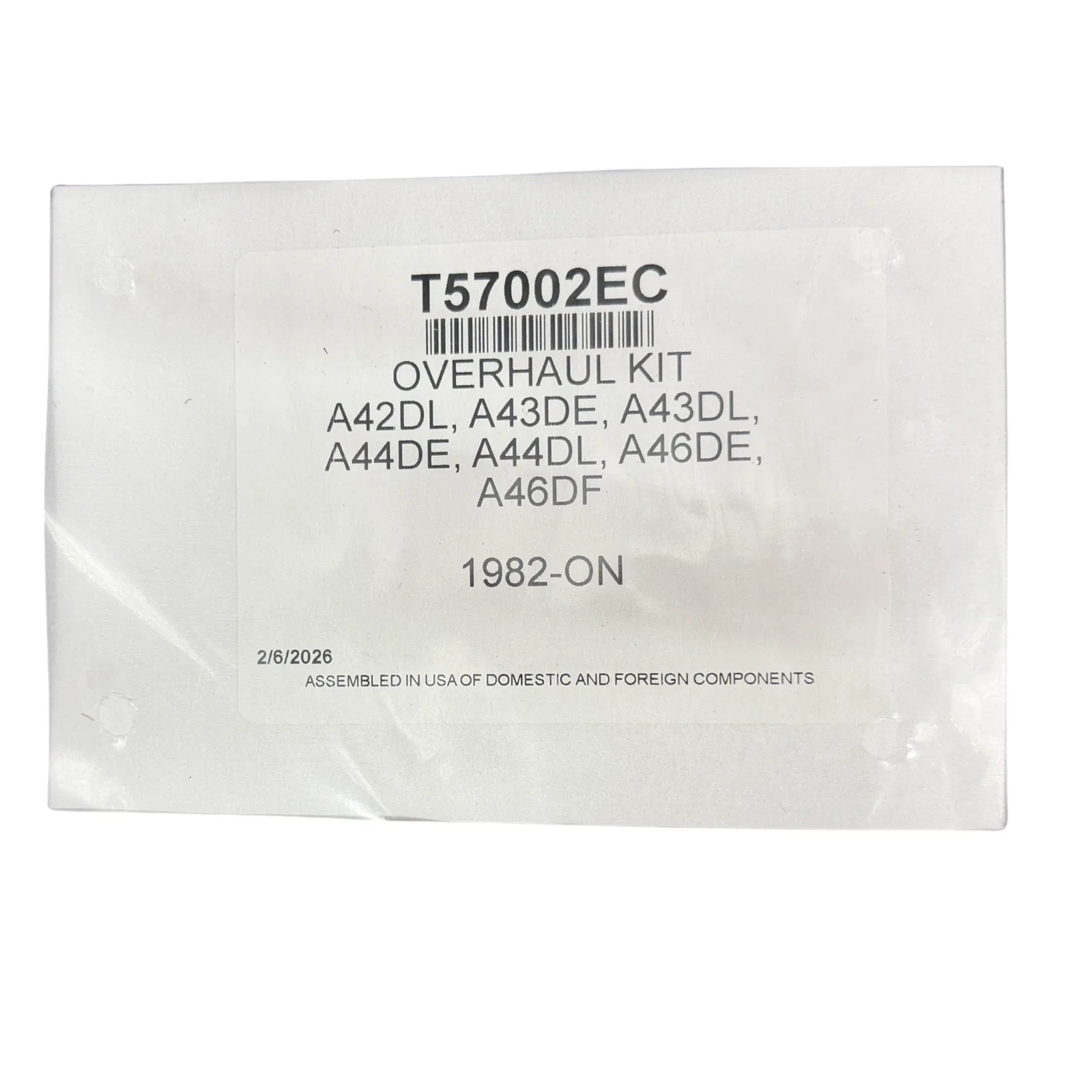 Toyota A42DL/A43DE/A43DL/A44DE/A44DL/A46DE Overhaul Kit Gaskets Seals S46900F image 3