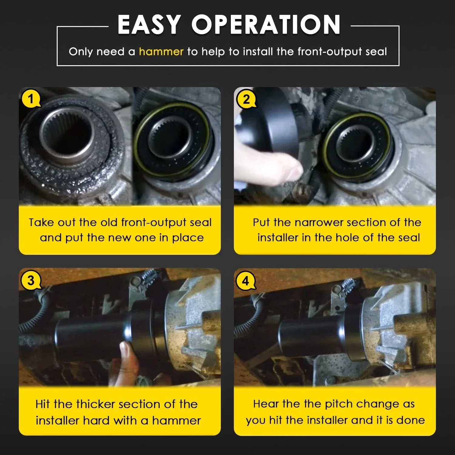 1998+ Chevy/GMC Transfer Case Front Output Seal Install Tool VSQP1256 (T-M109RAC) image 4