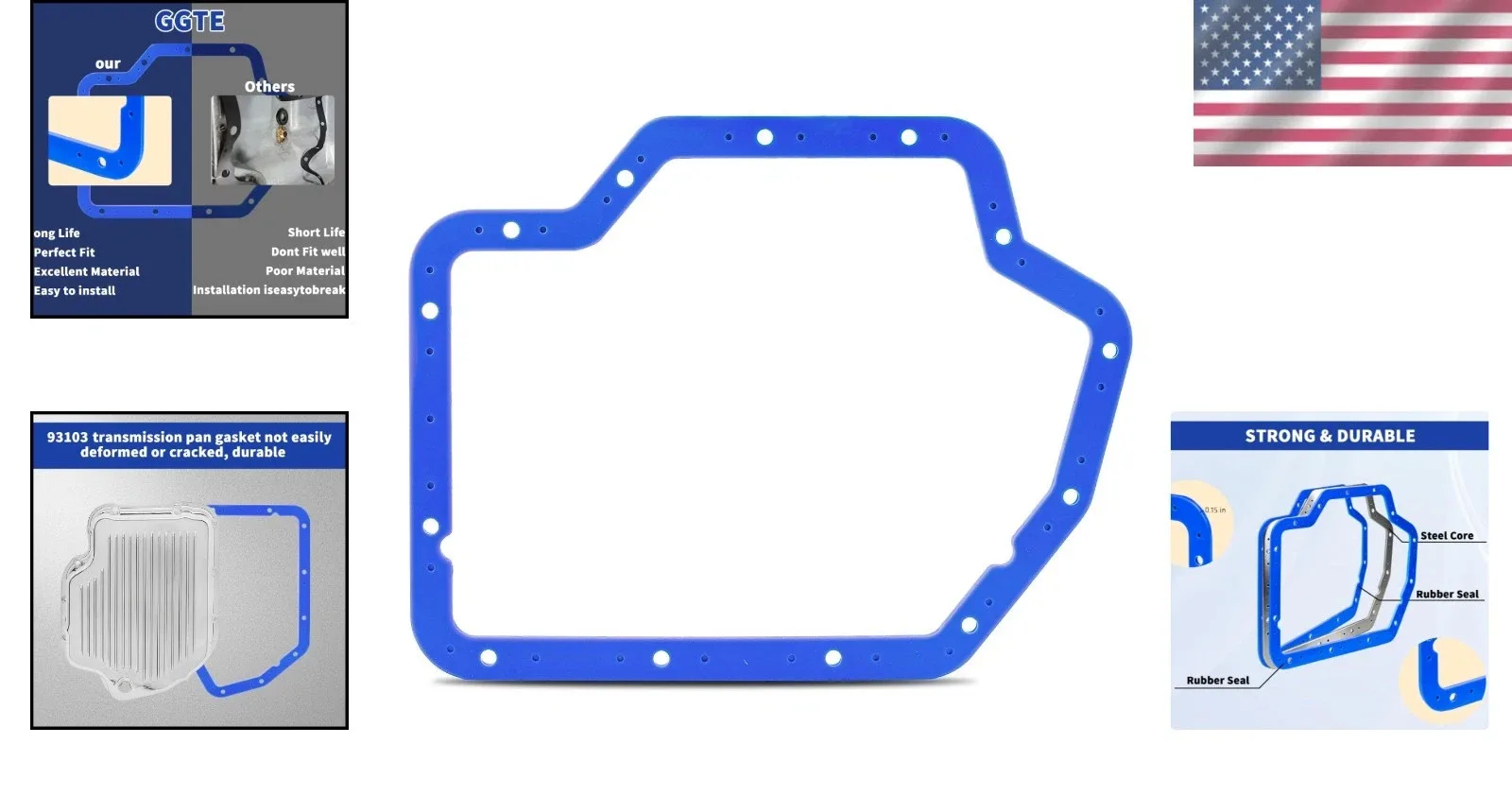 Reusable 3/16" Transmission Pan Gasket for GM Turbo 400 image 2
