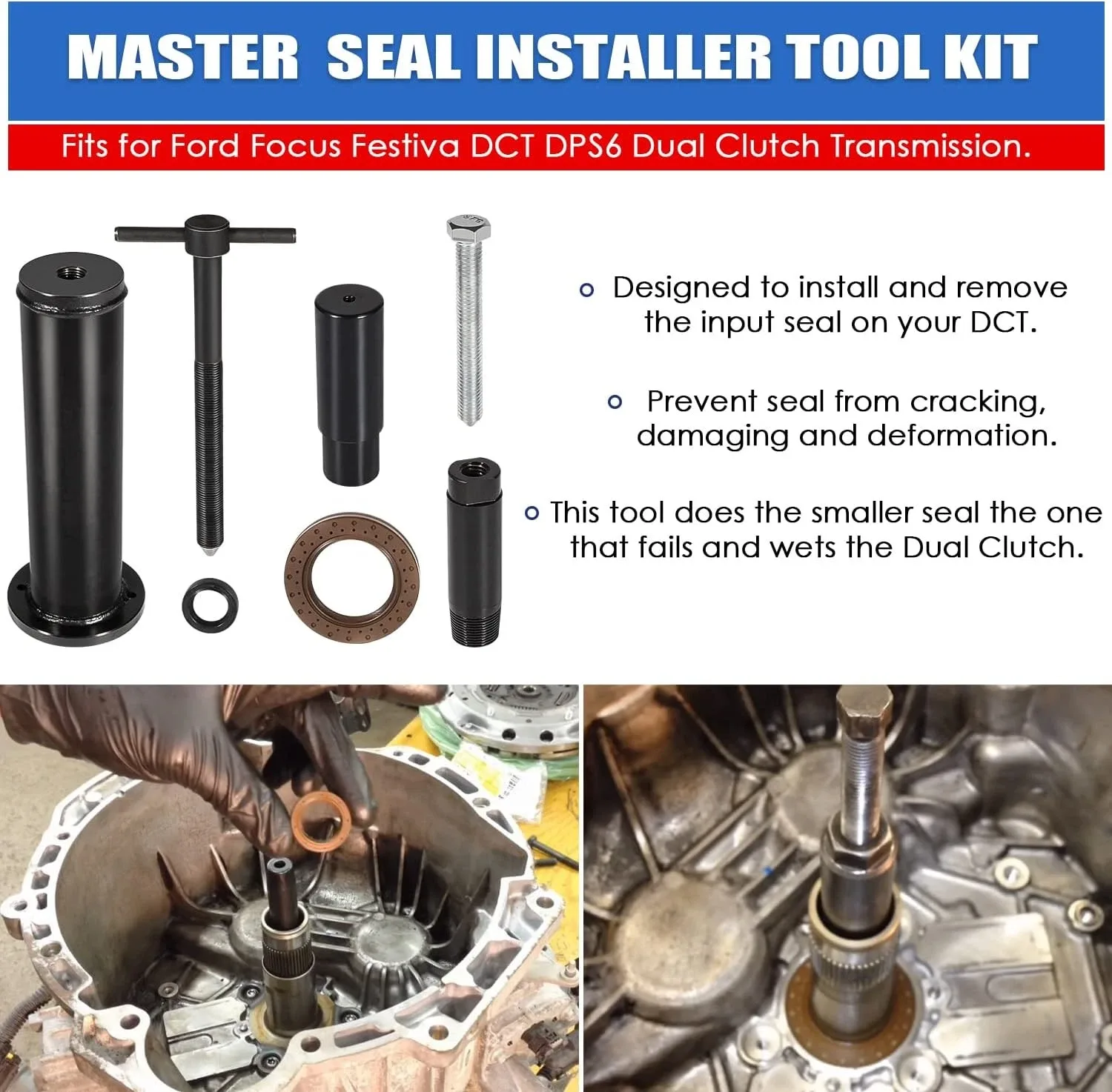 Ford DPS6 DCT Input Seal Remover & Installer Tool NVQP1155 image 3