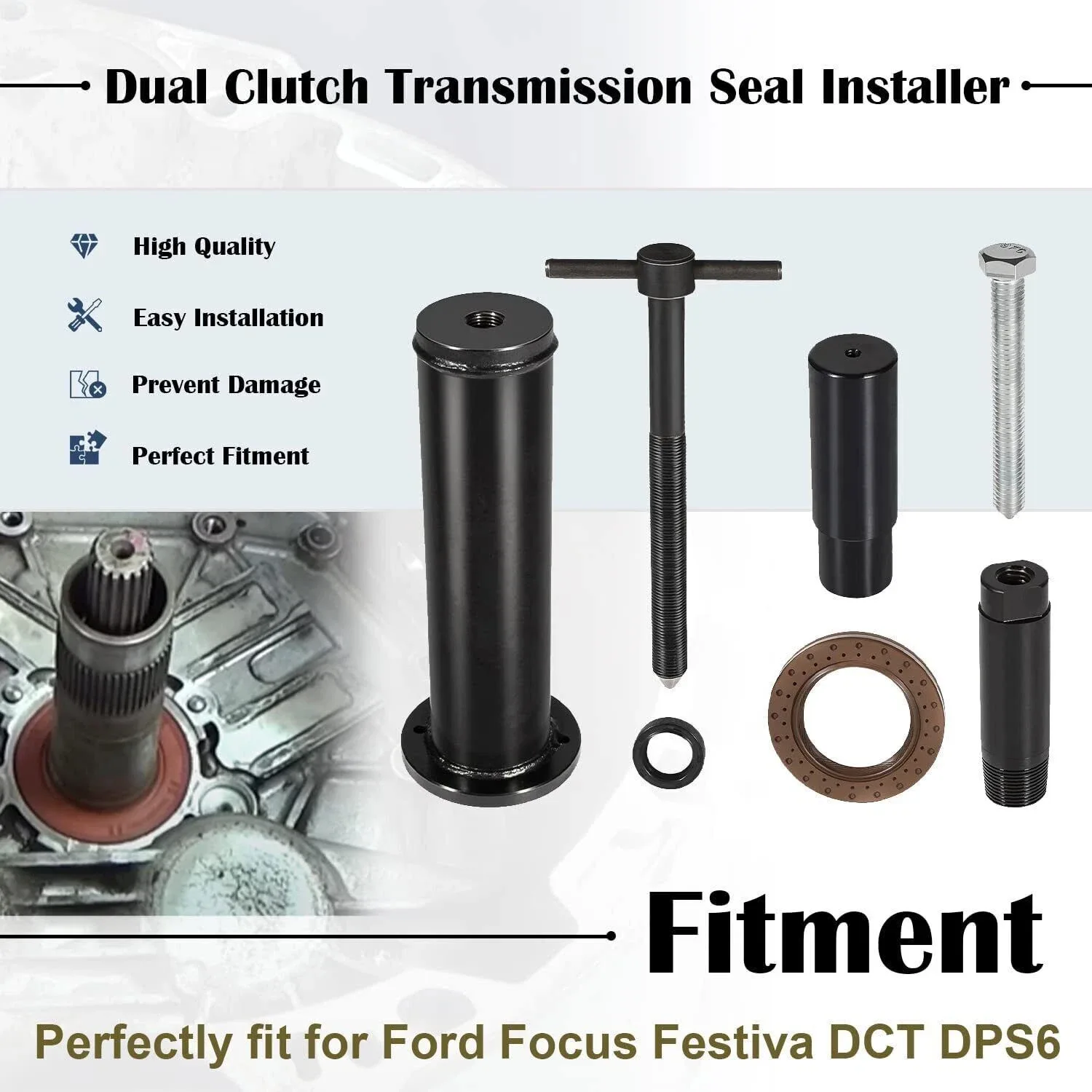 LL-Auto Dual Clutch Transmission Seal Installer Kit for Ford Focus / Festiva DPS6 DCT image 3