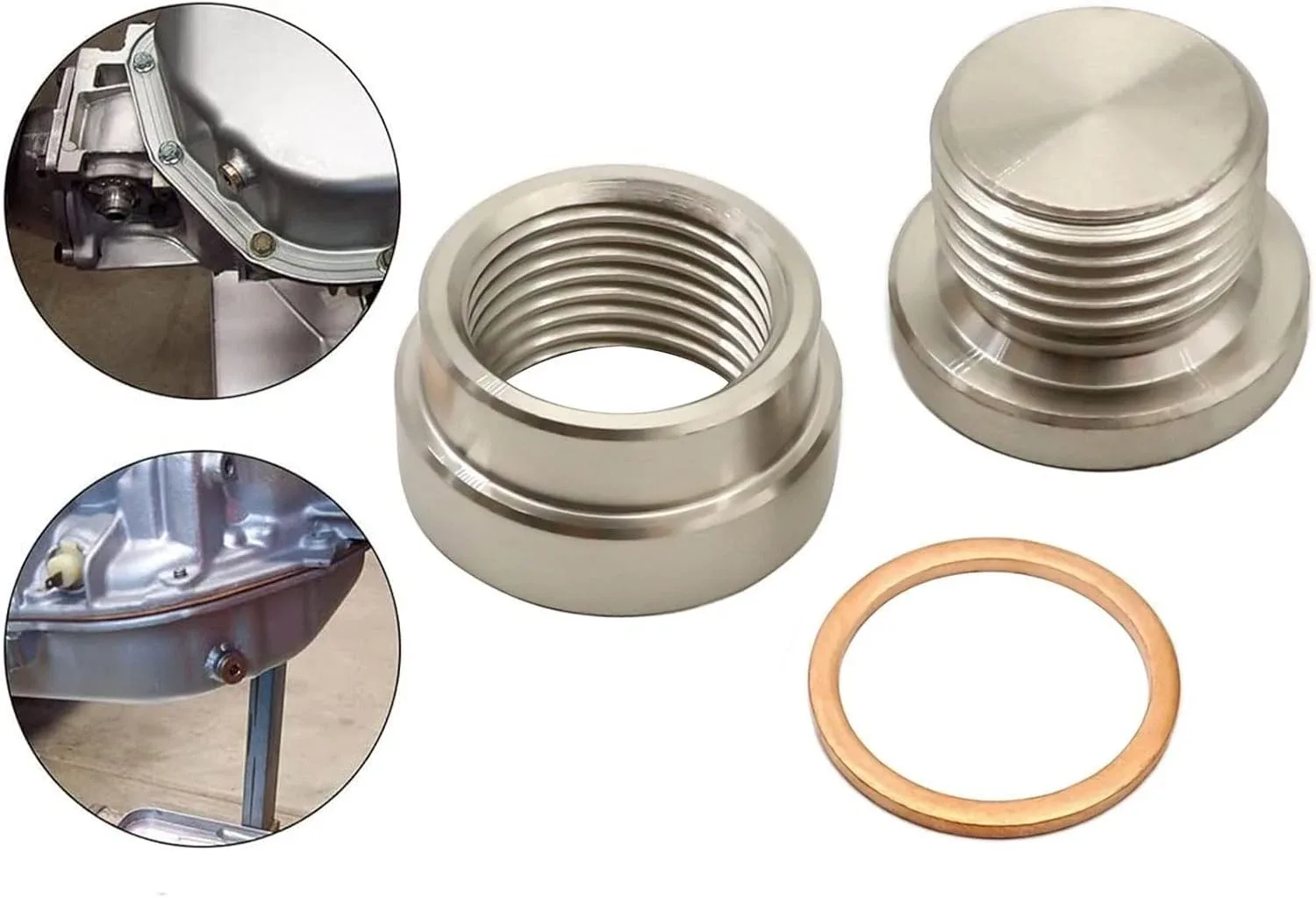 12mm Steel Drain Bung Kit with Plug & Copper Washer — Transmission Drain Plug Kit image 4