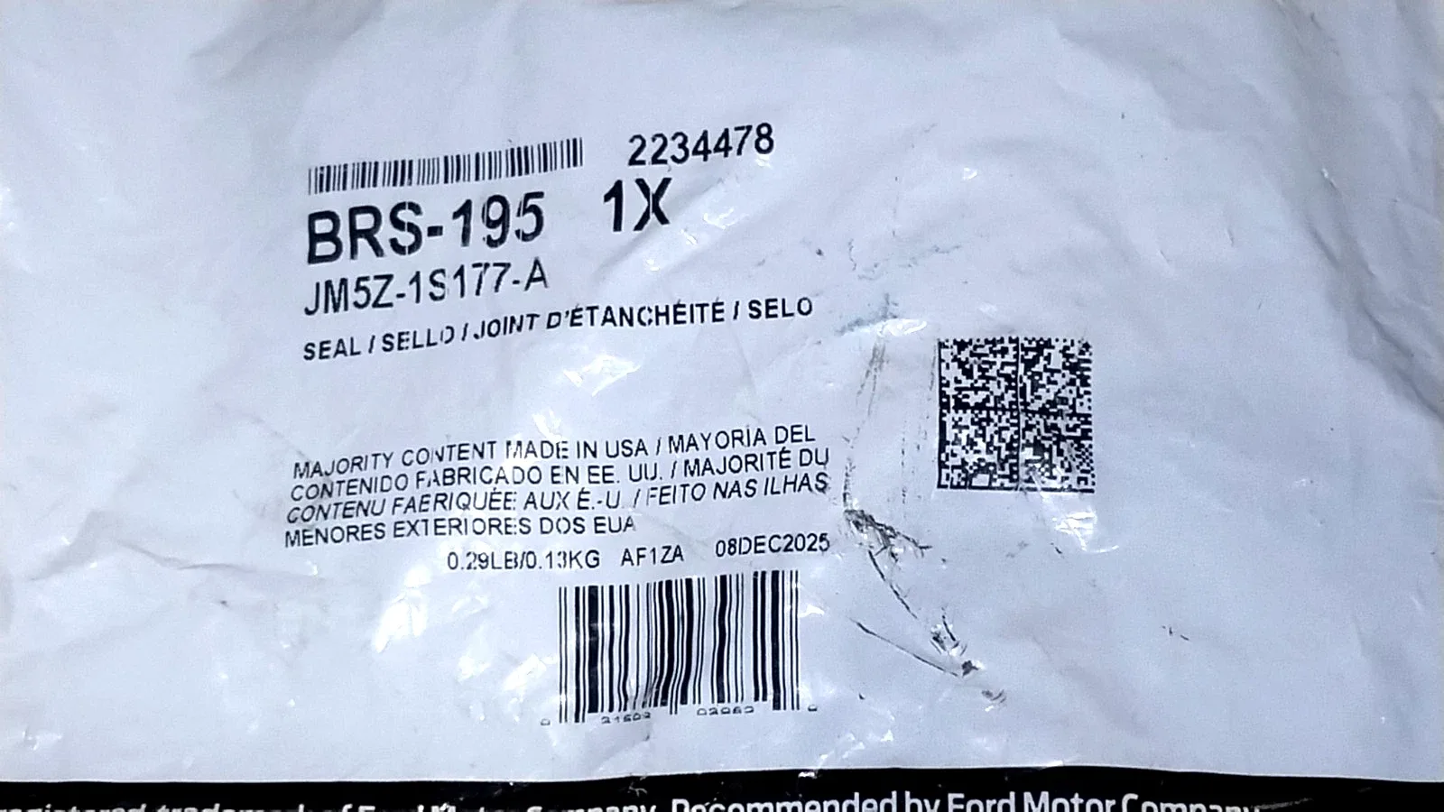 Ford Output Shaft Seal JM5Z-1S177-A / BRS-195 image 2