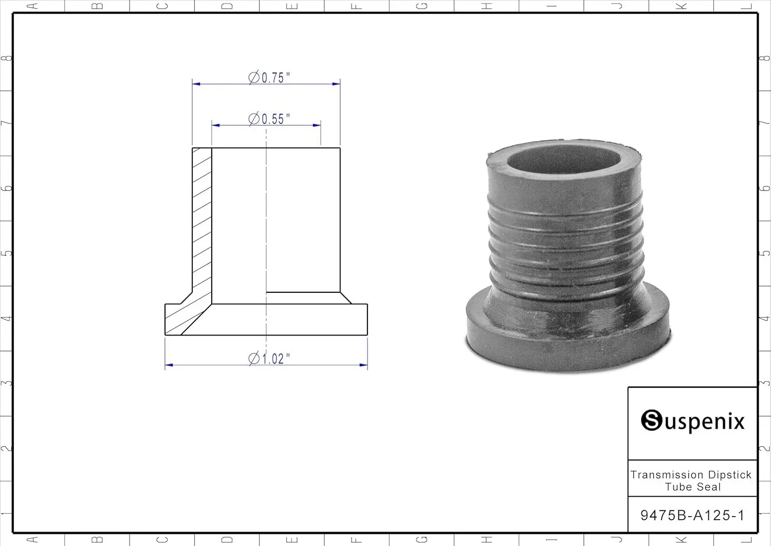 Transmission Dipstick Tube Seal Grommet for 4L60 - Unbranded image 3