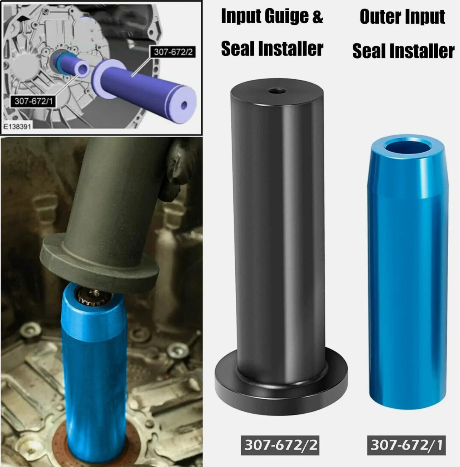 Dual Clutch Transmission Oil Seal Removal/Installer Tool MMZ324-2 for Volvo S40 V50 C30 & Ford DPS6 image 4