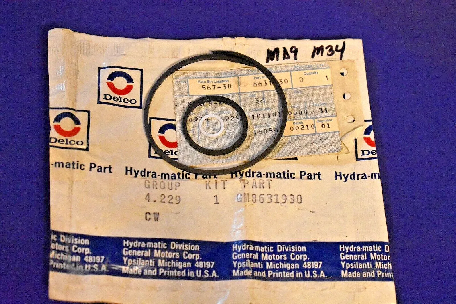 AC Delco 8631930 Intermediate Servo Seal Kit TH125/TH125C (1980-1982)