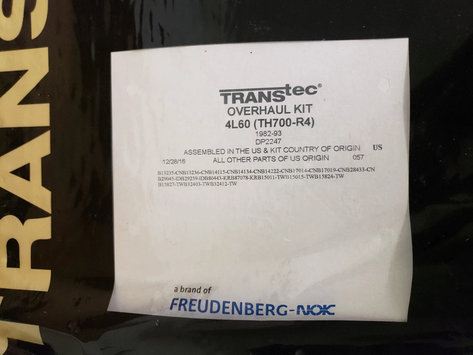 Transtec Seal Overhaul Kit for 4L60 Transmission image 4