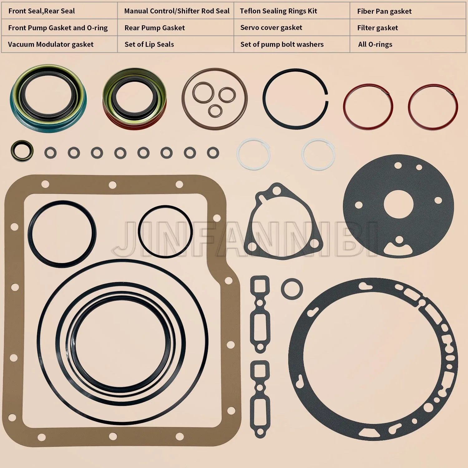 1962-1973 Chevrolet Powerglide Overhaul Gasket & Seal Kit image 4