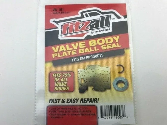 Fitzall Valve Body Plate Ball Seat Repair Kit 1/4" Ball - 5 Pack (GM/GMC) image 2