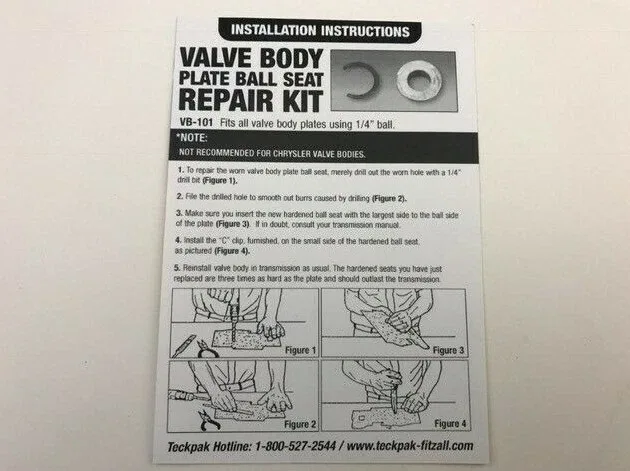 Fitzall Valve Body Plate Ball Seat Repair Kit 1/4" Ball - 5 Pack (GM/GMC) image 3