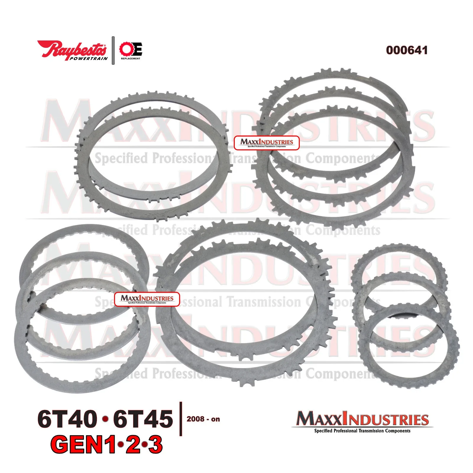 2008-22 Raybestos 6T40 / 6T45 Steel Clutch Kit MPN 000631 image 2