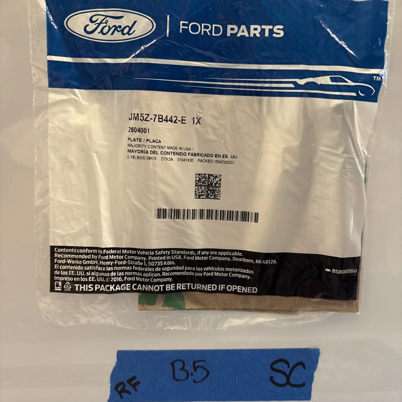 2019-2023 Ford Focus Fusion Escape Clutch Friction Plate JM5Z-7B442-E