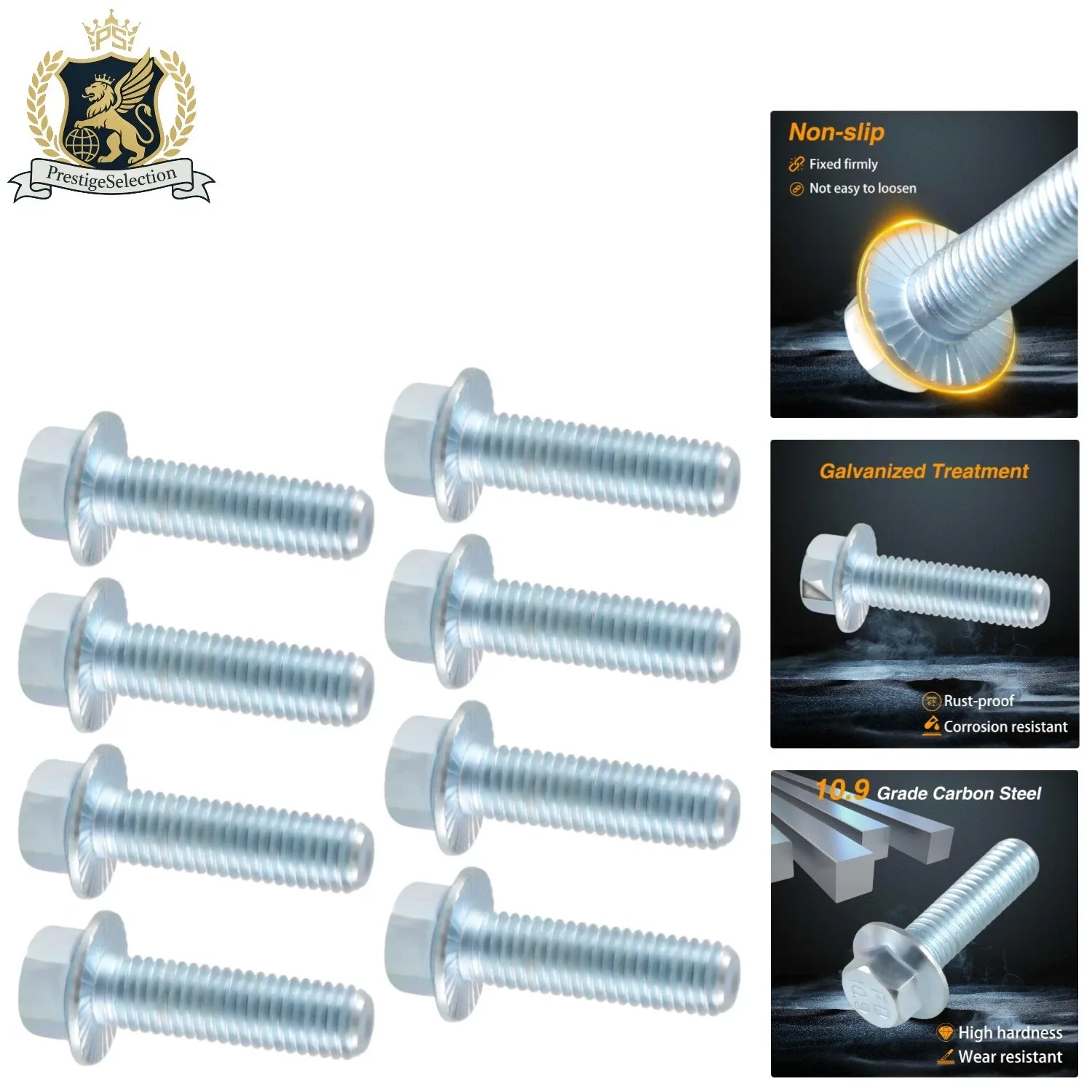 T56 Bell Housing Bolts for LS1-LS6 — 9-Pack (LS Engine Transmission Bell Housing Bolts)