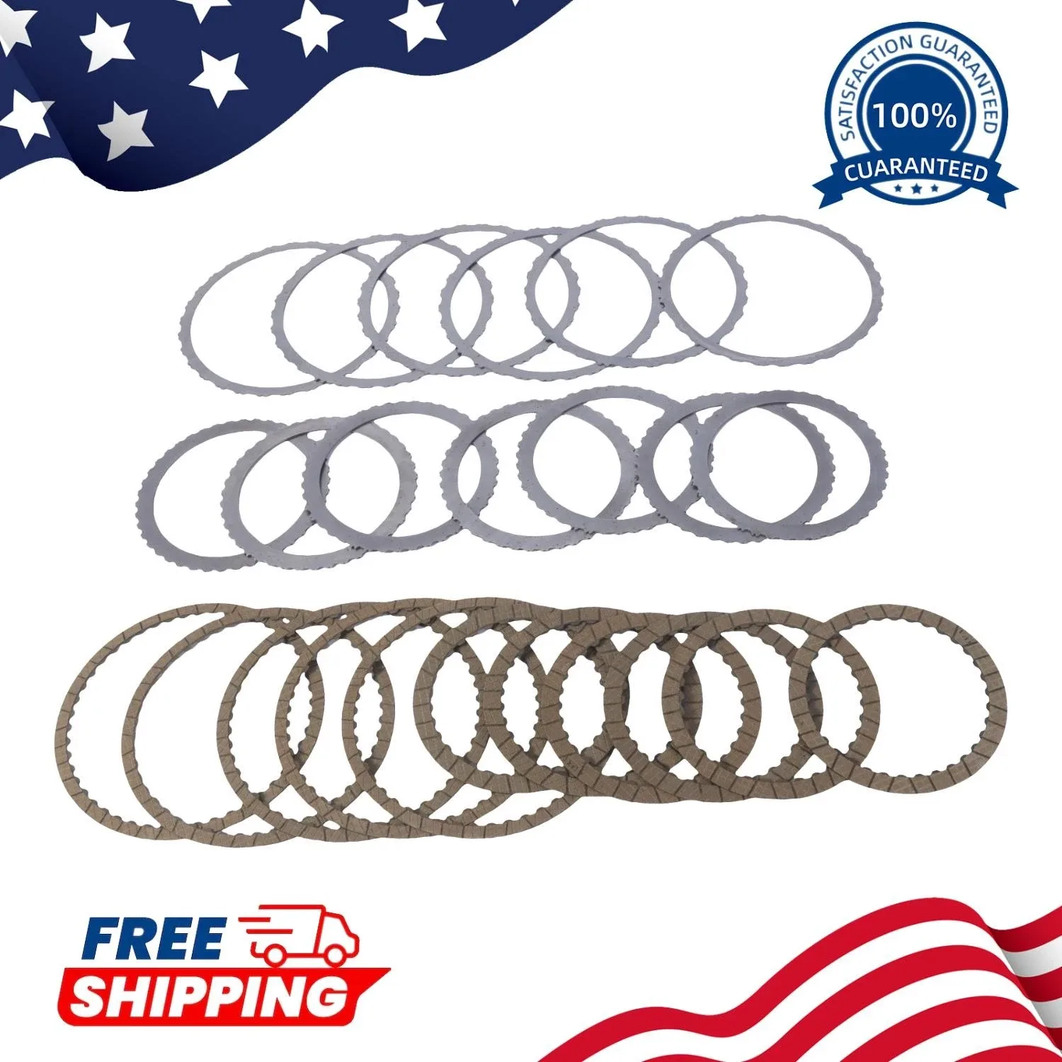 DQ500 0BH/0BT Clutch Friction Plate Kit (0BH DQ500 Friction Steel Plate Kit)