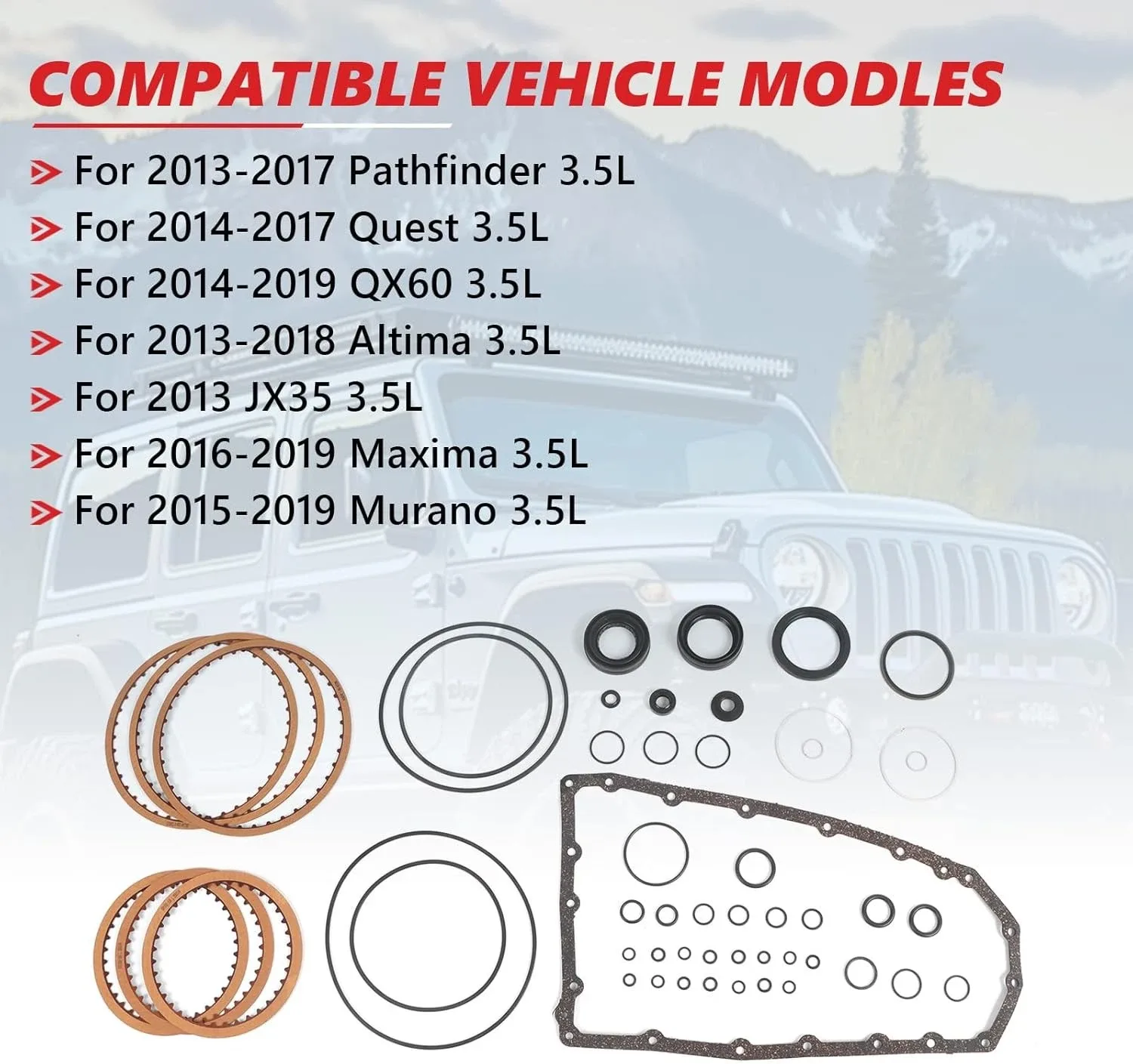 CVT Master Rebuild Kit JF017E / RE0F10E for Nissan Infiniti image 2