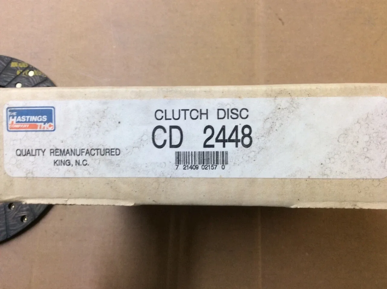 Hastings CD 2448 Remanufactured Manual Transmission Clutch Disc image 2