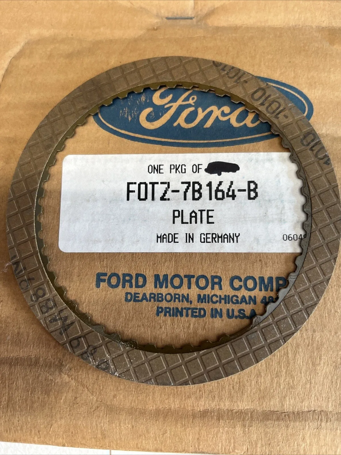 Ford Clutch Plate F0TZ-7B164-B - Genuine OEM image 3
