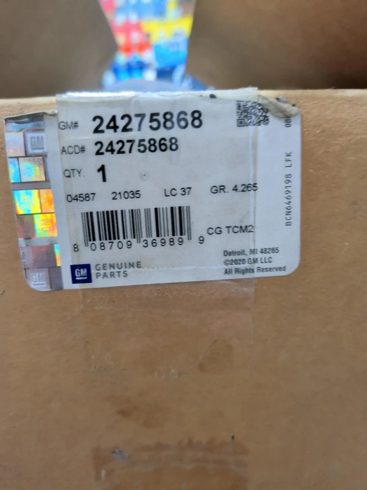 GM Automatic Transmission Valve Body with Integrated TCM - MPN 24275868 image 4