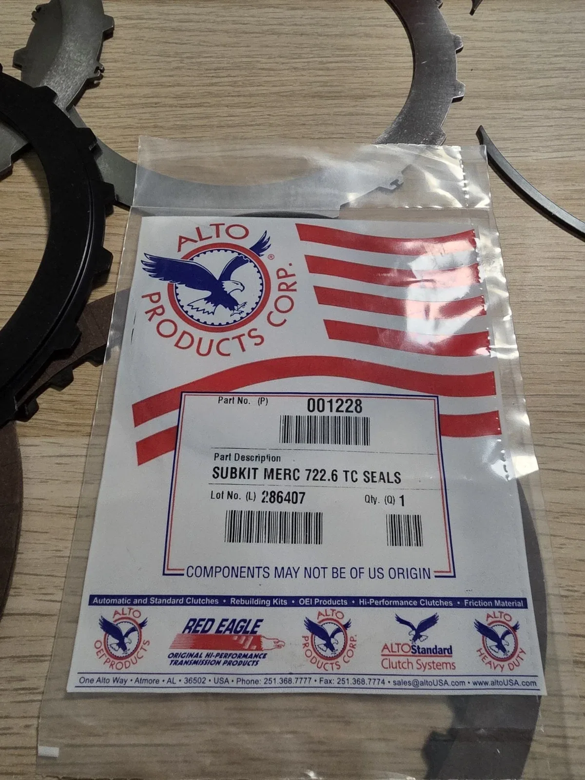 Alto 141759 Clutch Plate for MERC 722.6 image 4