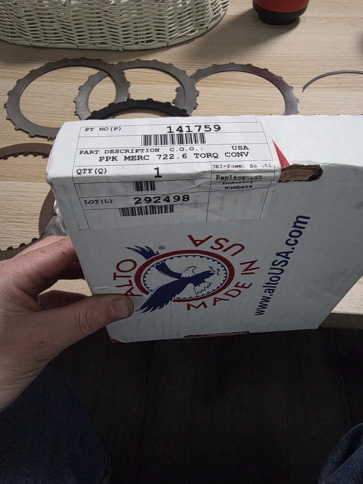 Alto 141759 Clutch Plate for MERC 722.6