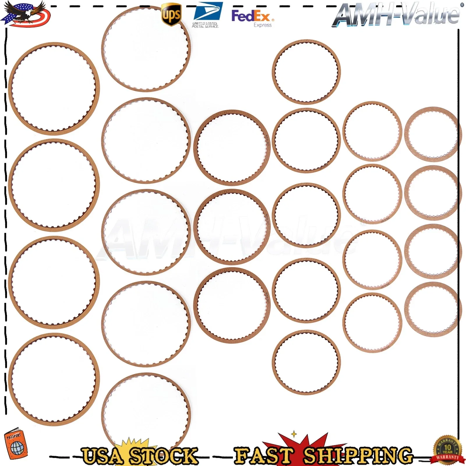 AMH-Value UA80/UA80E/UA80F Transmission Overhaul Clutch Rebuild Friction Plates Kit