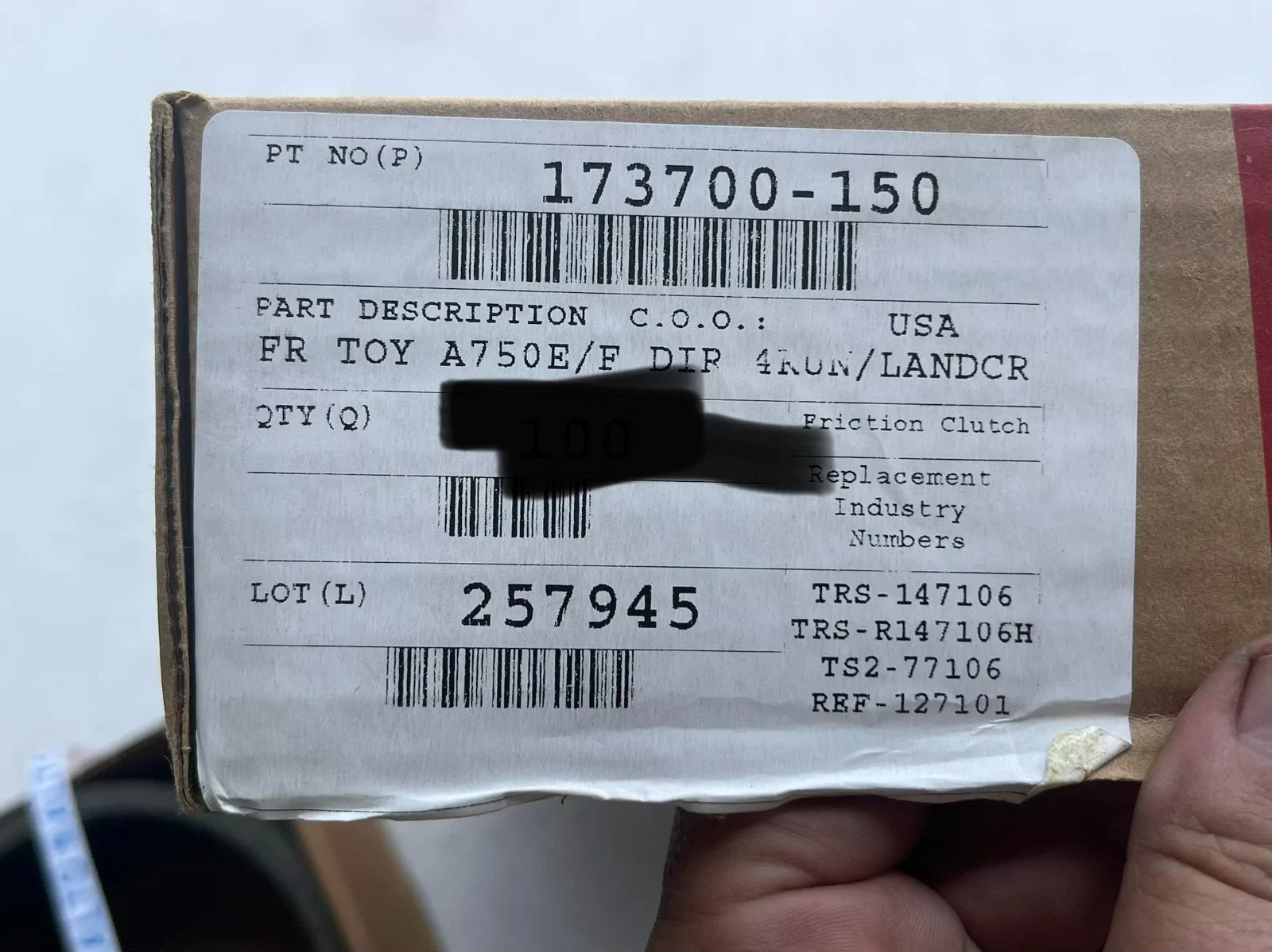 Clutch Plate 173700-150 for Toyota A750E/A750F (4Runner, Land Cruiser) image 3