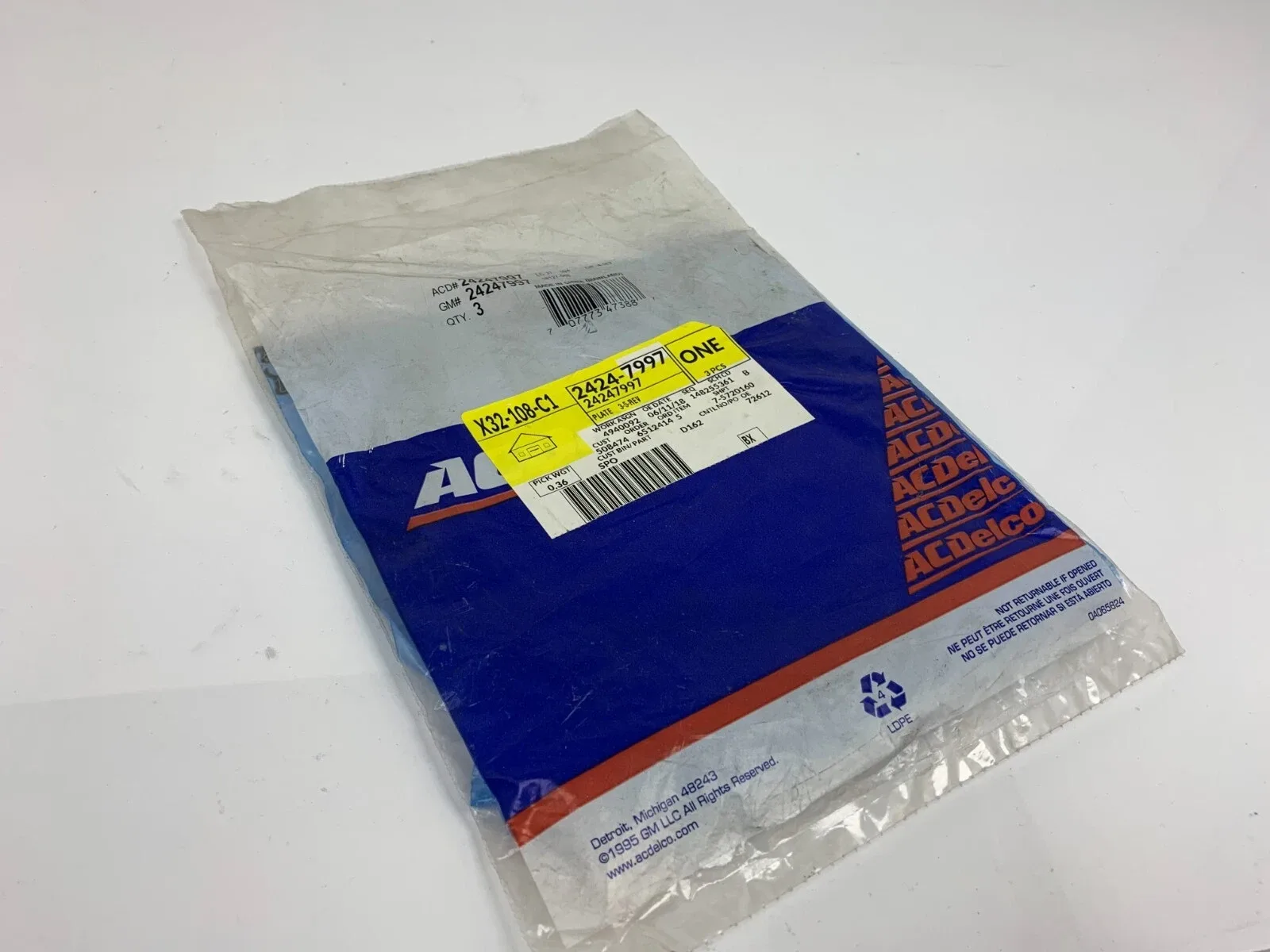 GM 24247997 Automatic Transmission 3-5-Reverse Fiber Clutch Plate – 3 Pack
