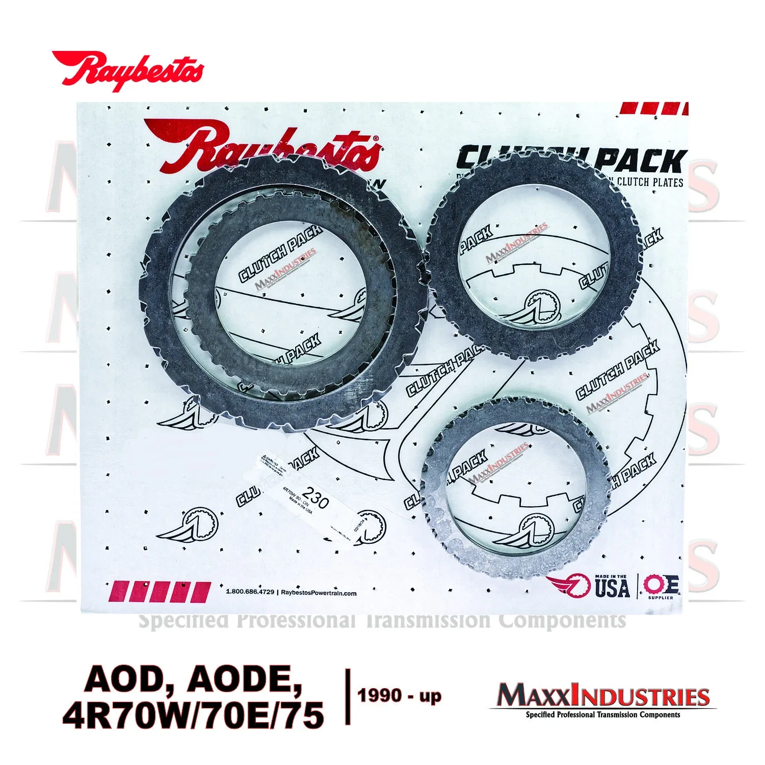 1990-UP Ford AODE / 4R70W / 4R75 Clutch Plate Rebuild Kit 17pc – Raybestos 000230 image 2