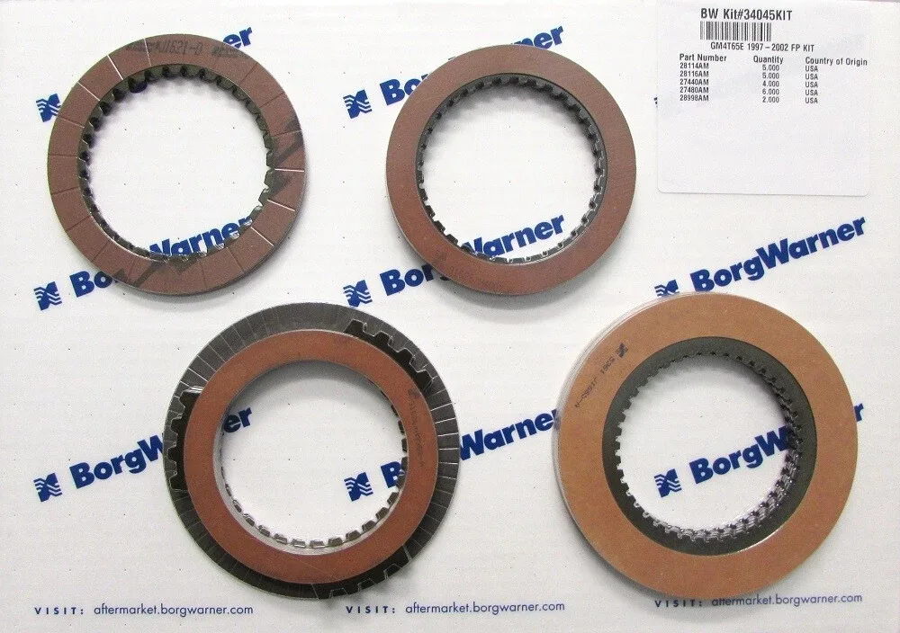 1997-2002 4T65E Transmission Friction Clutch Plate Kit BorgWarner 34045KIT image 2