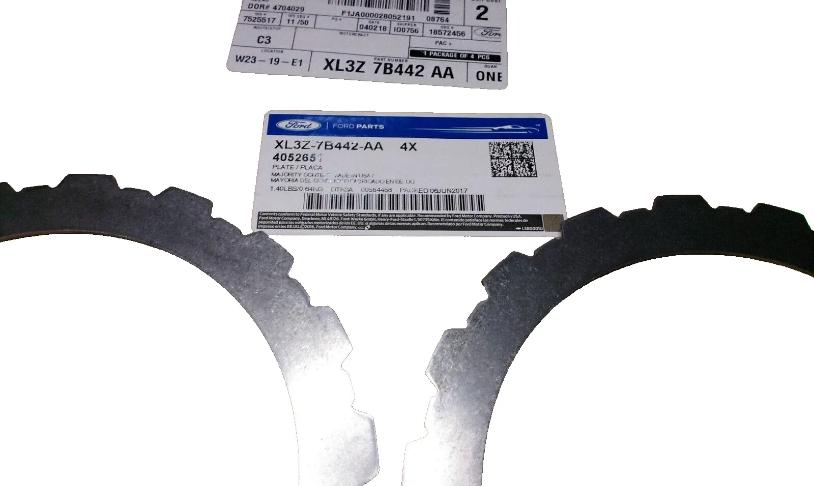 Ford E150 E250 F-150 Transmission Clutch Plate XL3Z-7B442-AA — Pack of 2 image 2