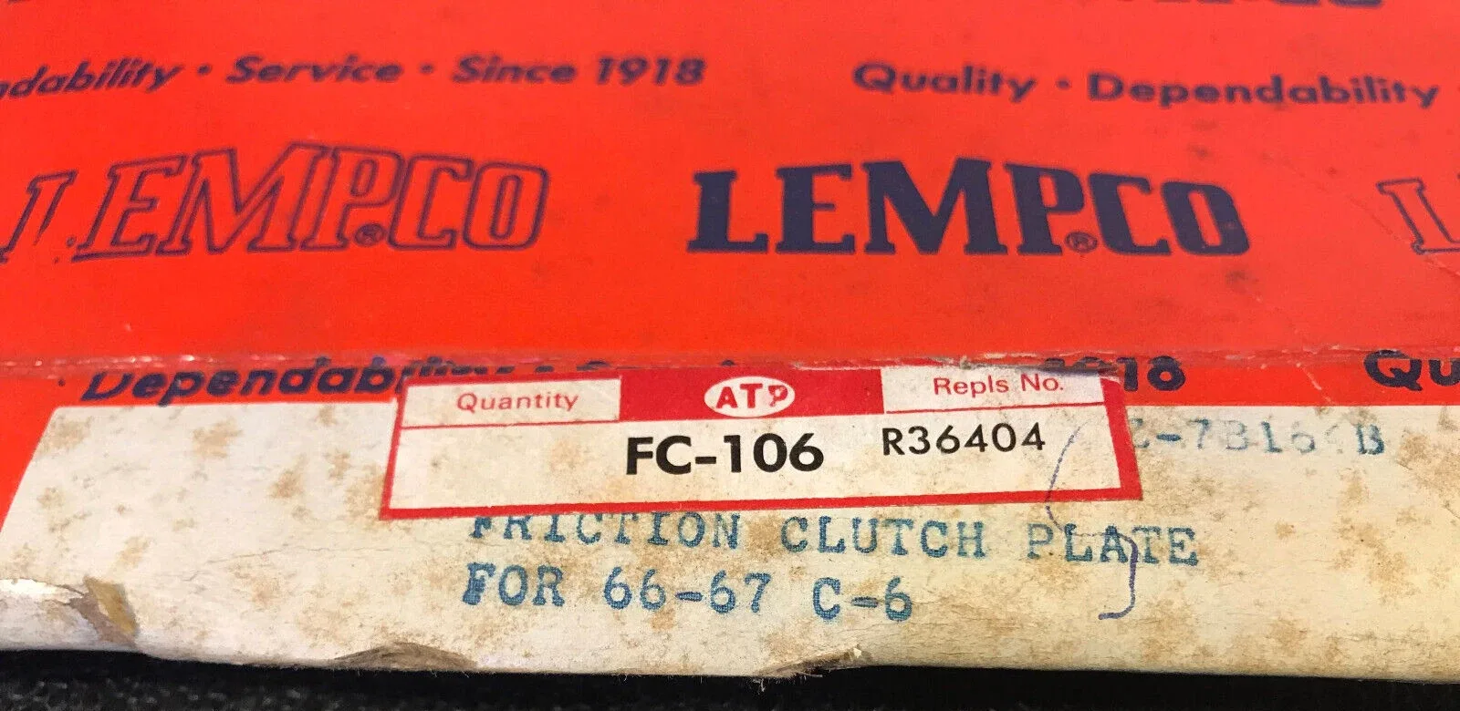 Lempco Clutch Plate Set of 5 FC-106 / 36404 - Fits AC, Ford, Lincoln & Mercury image 2