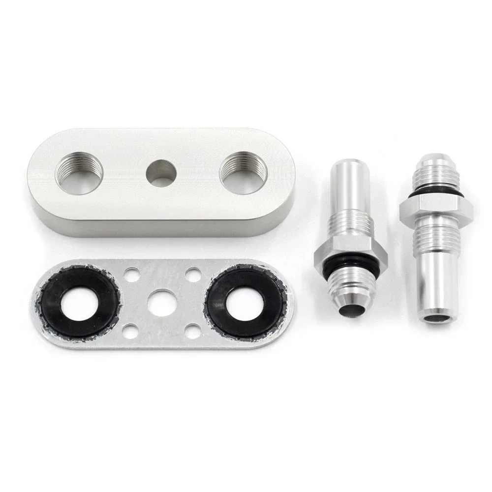 2x Transmission Cooler Line Adapter Plate for 6L80E / 6L90E / 8L90E with -6AN Fittings image 3